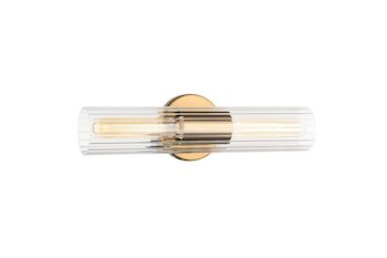 ODETTE 2 LIGHT 16" LINEAR WALL SONCE, Aged Gold Brass, large