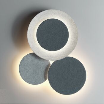 PUCK WALL ART TRIPLE 2700K LED WALL SCONCE LIGHT, 5491, Grey D1 and Grey L2, large
