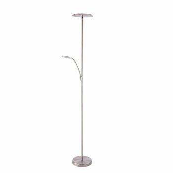 5021 LED TORCHIERE WITH READING LIGHT, Satin Nickel, large