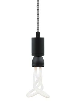 SOCO MODERN SOCKET PENDANT WITH BLACK AND WHITE CORD, , large