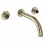 ATRIO NEW 8-INCH TWO HANDLE WALL NOUNTED BATHROOM FAUCET - LESS HANDLE, Brushed Nickel, small
