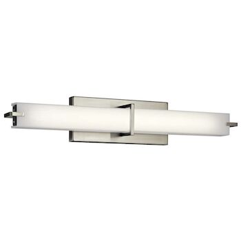 24-INCH LINEAR LED BATH WALL LIGHT, Brushed Nickel, large