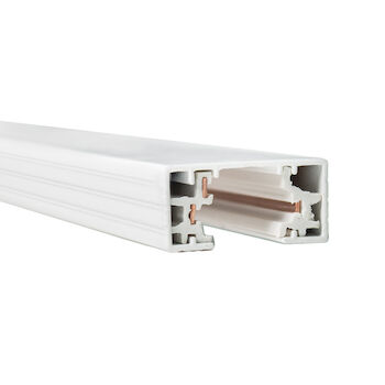 H-TRACK 120V SINGLE CIRCUIT 4-FOOT TRACK SECTION, White, large
