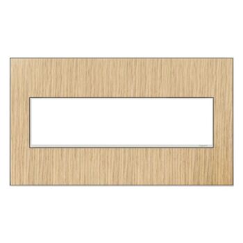 ADORNE 4-GANG REAL MATERIAL WALL PLATE, French Oak, large