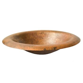 MAESTRO LOTUS ROUND DROP IN BATHROOM SINK, CPS86, Tempered Copper, large