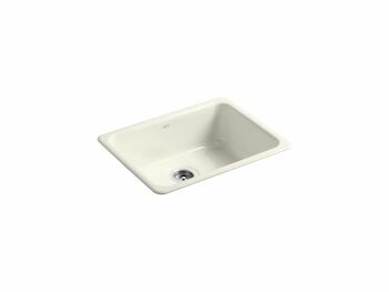 IRON/TONES® 24-1/4 X 18-3/4 X 8-1/4 INCHES TOP-/UNDER-MOUNT SINGLE-BOWL KITCHEN SINK, Biscuit, large