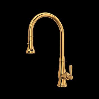 PATRIZIA™ PULL-DOWN KITCHEN FAUCET (LEVER HANDLE), Italian Brass, large