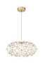 CORAL 56 LIGHT 24" LED CHANDELIER, Gold, small
