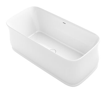 IMPERATOR™ 66 X 31 INCHES FREESTANDING BATHTUB WITH CENTER TOE-TRAP DRAIN, White, large