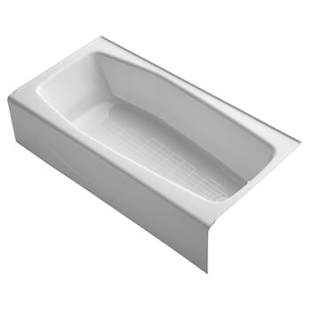 VILLAGER® 60 X 30 INCHES ALCOVE BATHTUB WITH INTEGRAL APRON AND RIGHT-HAND DRAIN, White, large