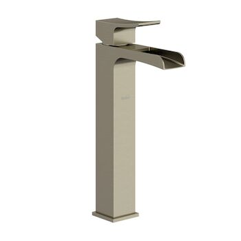ZENDO SINGLE HANDLE TALL LAVATORY FAUCET WITH TROUGH, Brushed Nickel, large