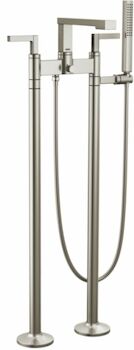 FRANK LLOYD WRIGHT TWO-HANDLE TUB FILLER TRIM KIT, Luxe Nickel, large