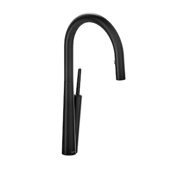 SOLSTICE KITCHEN FAUCET WITH 2-JET BOOMERANG HAND SPRAY SYSTEM, Black, large