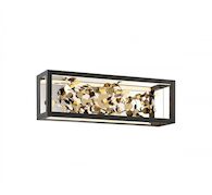 TERLIZZI SMALL LED WALL MOUNT, Matte Black With Gold Accent, medium