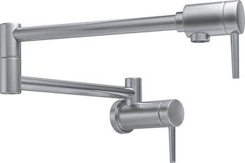 CONTEMPORARY WALL MOUNT POT FILLER, Arctic Stainless, large
