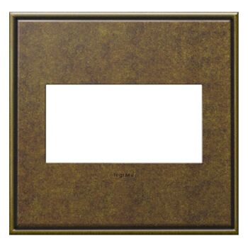 ADORNE 2-GANG CAST METAL WALL PLATE, Aged Brass, large