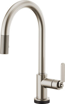 LITZE SMARTTOUCH® PULL-DOWN FAUCET WITH ARC SPOUT AND INDUSTRIAL HANDLE, Stainless Steel, large