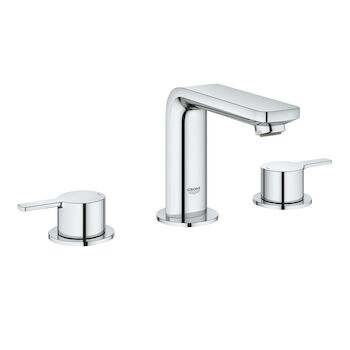 LINEARE 8-INCH WIDESPREAD 2-HANDLE M-SIZE BATHROOM FAUCET, StarLight Chrome, large