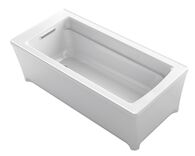 ARCHER® 68 X 32 INCHES FREESTANDING BATHTUB, White, medium