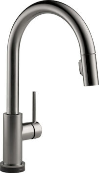 TRINSIC SINGLE HANDLE PULL-DOWN KITCHEN FAUCET FEATURING TOUCH2O(R) TECHNOLOGY, Black Stainless, large