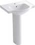 VEER™ 24-INCH PEDESTAL BATHROOM SINK WITH SINGLE FAUCET HOLE, White, small