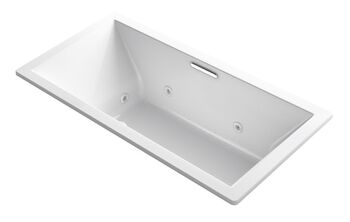 UNDERSCORE® RECTANGLE 72 X 36 INCHES DROP IN WHIRLPOOL WITH HEATER WITHOUT JET TRIM AND WITH CENTER DRAIN, White, large