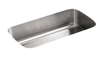 UNDERTONE® 31-1/2 X 17-3/4 X 8 INCHES EXTRA-LARGE UNDER-MOUNT SINGLE-BOWL KITCHEN SINK, Stainless Steel, large