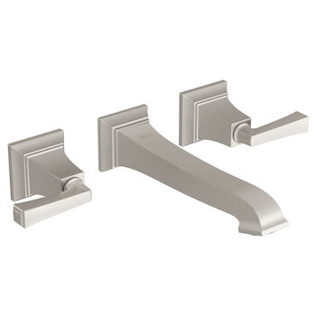 TOWN SQUARE S TWO HANDLE WALL MOUNT FAUCET, Brushed Nickel, large