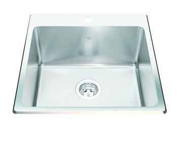 KINDRED UTILITY COLLECTION DUALMOUNT SINGLE BOWL STAINLESS STEEL LAUNDRY SINK, Stainless Steel, large