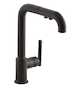 PURIST® SINGLE-HOLE KITCHEN SINK FAUCET WITH 8-INCH PULL-OUT SPOUT, Matte Black, small