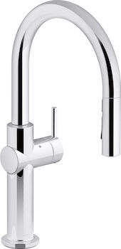 CRUE™TOUCHLESS PULL-DOWN SINGLE-HANDLE KITCHEN FAUCET, Polished Chrome, large