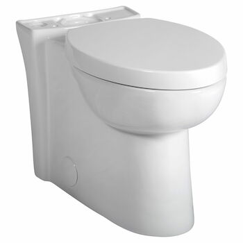 STUDIO TWO-PIECE SKIRTED CHAIR HEIGHT ELONGATED TOILET BOWL ONLY (WITH SEAT), White, large