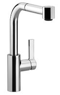 ELIO SINGLE-LEVER KITCHEN FAUCET WITH PULL OUT SPOUT AND SPRAY FUNCTION, Polished Chrome, medium