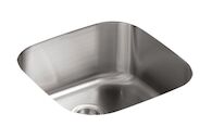 UNDERTONE® 19-5/8 X 19-5/8 X 9-3/4 INCHES EXTRA-LARGE ROUNDED UNDER-MOUNT SINGLE-BOWL KITCHEN SINK, Stainless Steel, medium