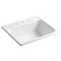MAYFIELD™ 25 X 22 X 8-3/4 INCHES TOP-MOUNT SINGLE-BOWL KITCHEN SINK, White, small