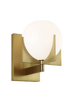 ABBOTT ONE LIGHT WALL SCONCE, Burnished Brass, large