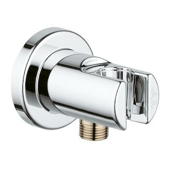 WALL UNION WITH HAND SHOWER HOLDER, StarLight Chrome, large