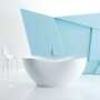 ABRAZO® 66 X 32 INCHES FREESTANDING BATHTUB WITH CENTER TOE-TAP DRAIN, Honed White, small