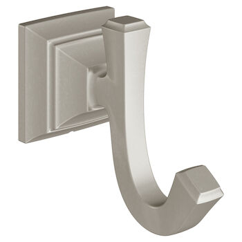 TOWN SQUARE S DOUBLE ROBE HOOK, Brushed Nickel, large