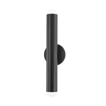 TAYLOR TWO LIGHT WALL SCONCE, Soft Black, large