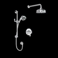 PALLADIAN 1/2" THERMOSTATIC & PRESSURE BALANCE 3 FUNCTION SYSTEM TRIM WITH INTEGRATED VOLUME CONTROL, Polished Chrome, medium