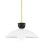WHITLEY 20"  ONE LIGHT LED PENDANT, Aged Brass, small