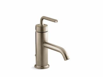 PURIST SINGLE-HANDLE BATHROOM SINK FAUCET WITH STRAIGHT LEVER HANDLE, Vibrant Brushed Bronze, large