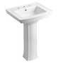 ARCHER® PEDESTAL BATHROOM SINK WITH 8-INCH WIDESPREAD FAUCET HOLES, White, small