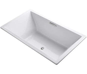UNDERSCORE® RECTANGLE 72 X 42 INCHES DROP IN BUBBLEMASSAGE™ AIR BATHTUB WITH CENTER DRAIN, White, large
