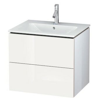 L-CUBE 24 3/8-INCH WALL-MOUNTED VANITY UNIT (CABINET ONLY), White High Gloss, large