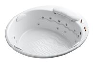 RIVERBATHTUB® 75-INCH DROP IN WHIRLPOOL WITH CHROMOTHERAPY AND HEATER WITHOUT JET TRIM, White, medium