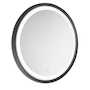 REFLECTIONS 23-INCH 3000K LED ROUND MIRROR, Matte Black, small