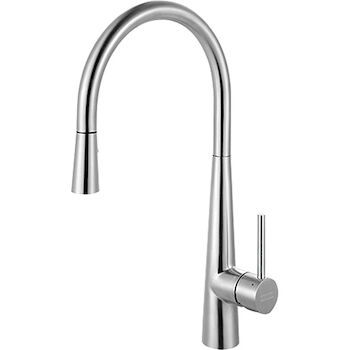 STEEL SERIES 17.5" SINGLE HANDLE PULL-DOWN KITCHEN FAUCET, Stainless Steel, large