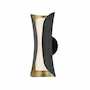 JOSIE TWO LIGHT WALL SCONCE, Gold Leaf / Black, small
